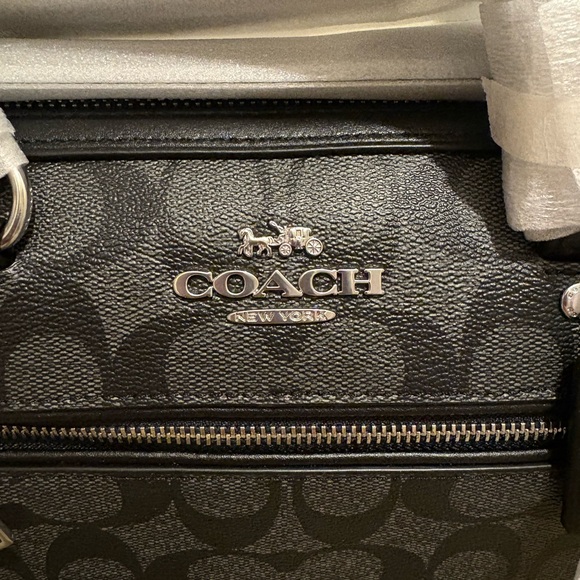 Coach Black Signature Satchel - Picture 3 of 5